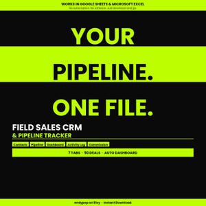 CRM-System für Außendienstmitarbeiter & Pipeline-Tracker | Google Sheets Excel-Vorlage