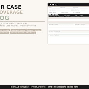 Logboek verkoop van medische hulpmiddelen OF casus | Chirurgische rep-tracker | Pdf-download