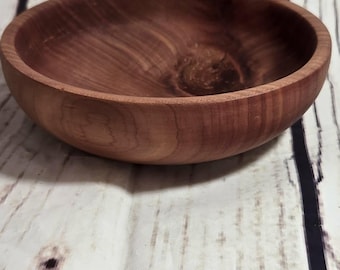 Artisan Hand Turned Handmade Cedar Wood Bowl approx 5.5" wide x 1.5" deep