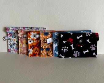 Sobre portatarjetas de tela hecho a mano