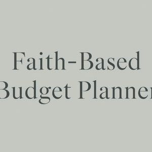 Faith-Based Budget Planner |  Printable Budget and Devotional| Instant Download