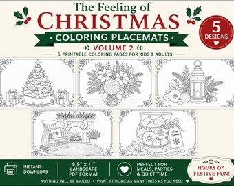 Christmas Coloring Placemats