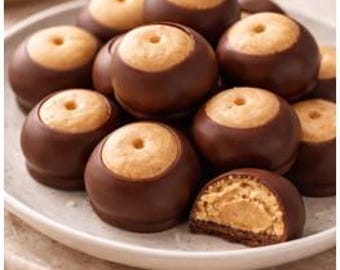 Buckeyes Recipe Printable | Classic Peanut Butter Chocolate Candy | Old-Fashioned Family Recipe PDF | From Home