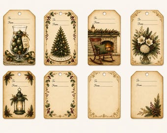 Christmas Gift Tags - Set of 8