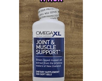 Omega XL Joint & Muscle Support – Green-Lipped Mussel Oil Softgels (300 Count)