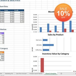 All-in-One Excel Template for Small Business Finances, Income Tracking, Tax Prep, and Inventory Management