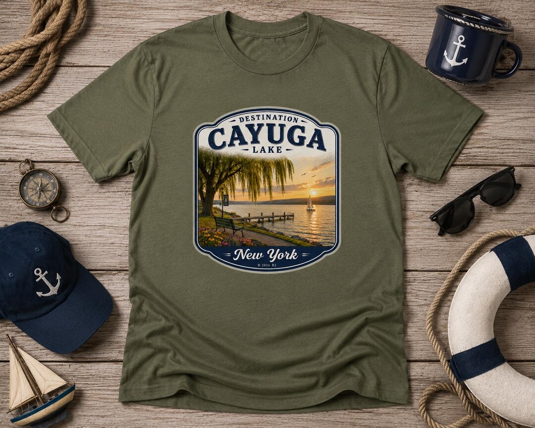 Cayuga Lake New York Shirt, Finger Lakes Destination Tee, Ithaca NY ...