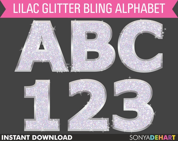 purple glitter alphabet clipart alphabet letters glitter graphics