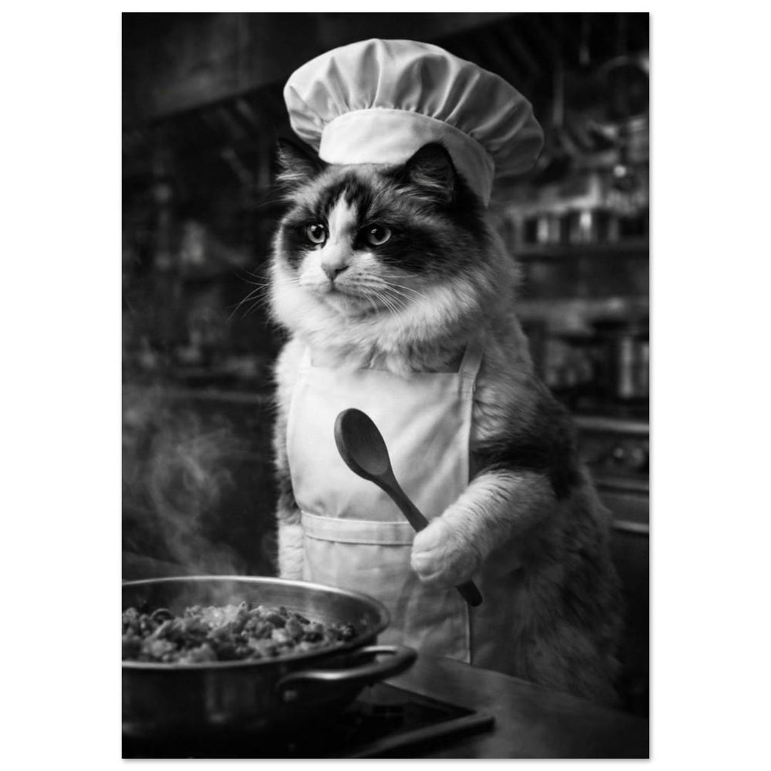 Funny Ragdoll Print | Ragdoll as a Chef | Funny Animal Print | Kitchen ...