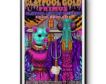 Primus Claypool Gold Frog Brigade Poster The Factory St Louis MO 2026 Concert