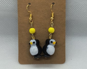 Penguin Dangle Earrings