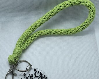 Cotton Wristley Keychain with Quote