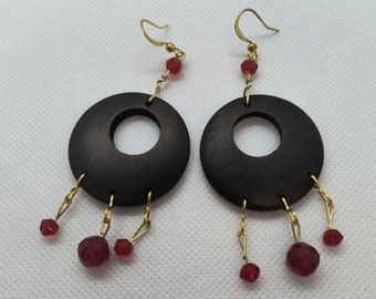 Red Boho Earrings