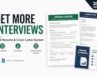 ATS Resume Template 2026 | Word + Google Docs | Cover Letter Included | Resume Playbook
