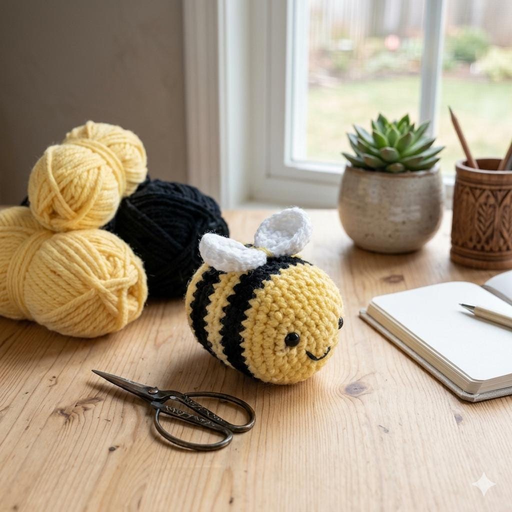 Crochet Bee Pattern PDF, Amigurumi Bee Plush, Beginner Crochet Pattern ...
