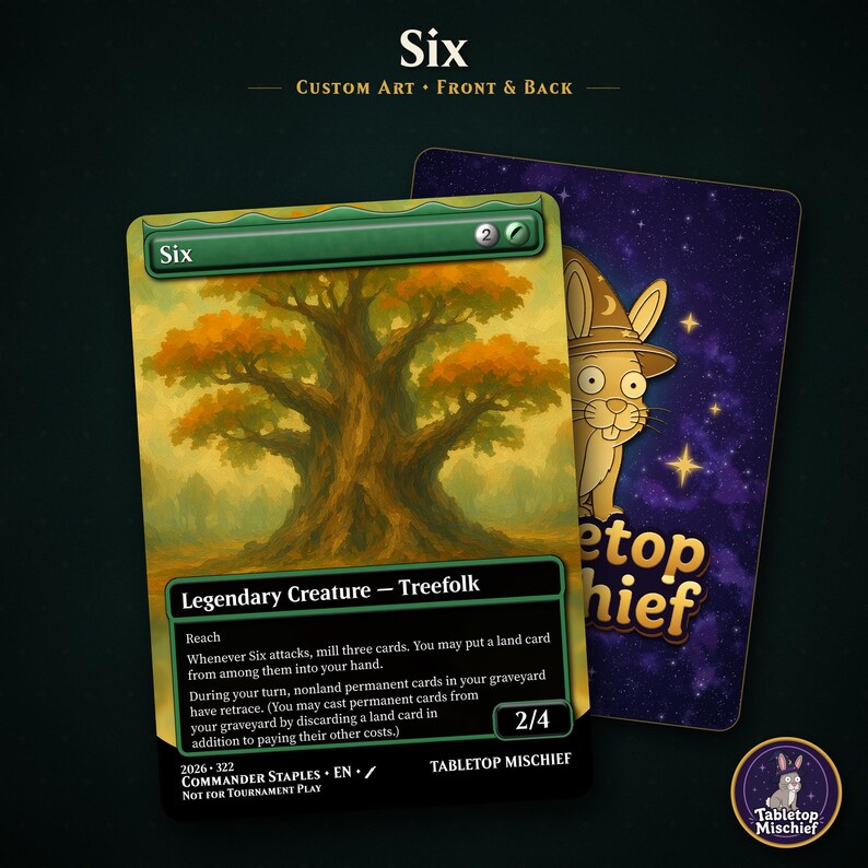 Six Proxy | Custom Art MTG Proxy Card | EDH Commander Staple | Green ...