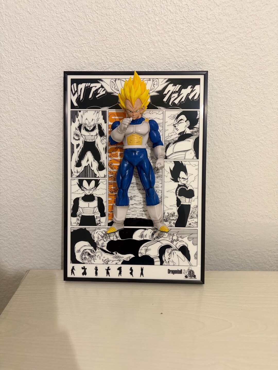 Unique Vegeta 3D Vegeta Frame – Dragon Ball – Unique Manga Decor - Etsy