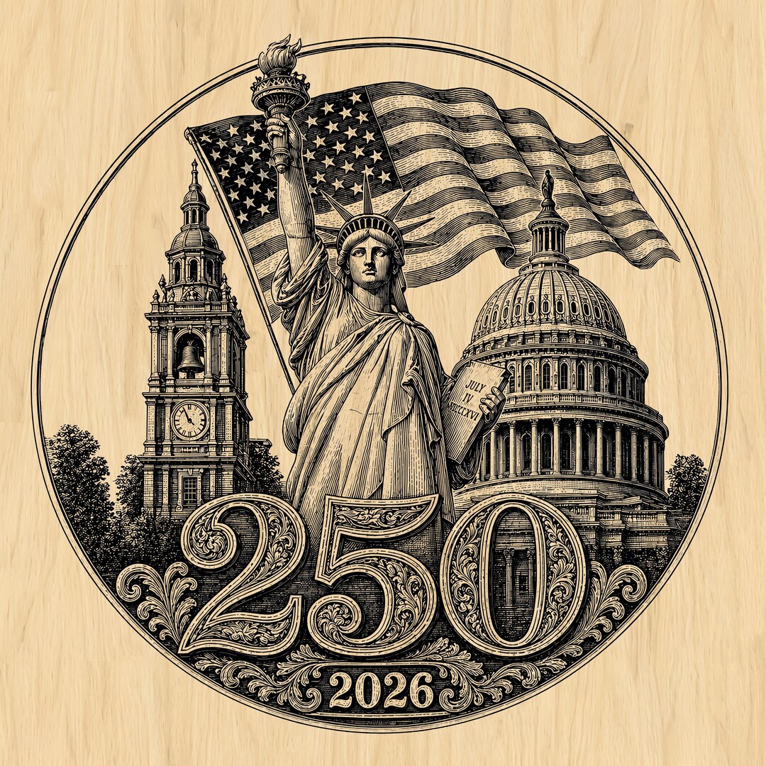 250th Anniversary USA Laser Engraving File, Statue of Liberty CNC ...