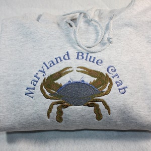 Maryland Blue Crab Sweatshirt or Hoodie