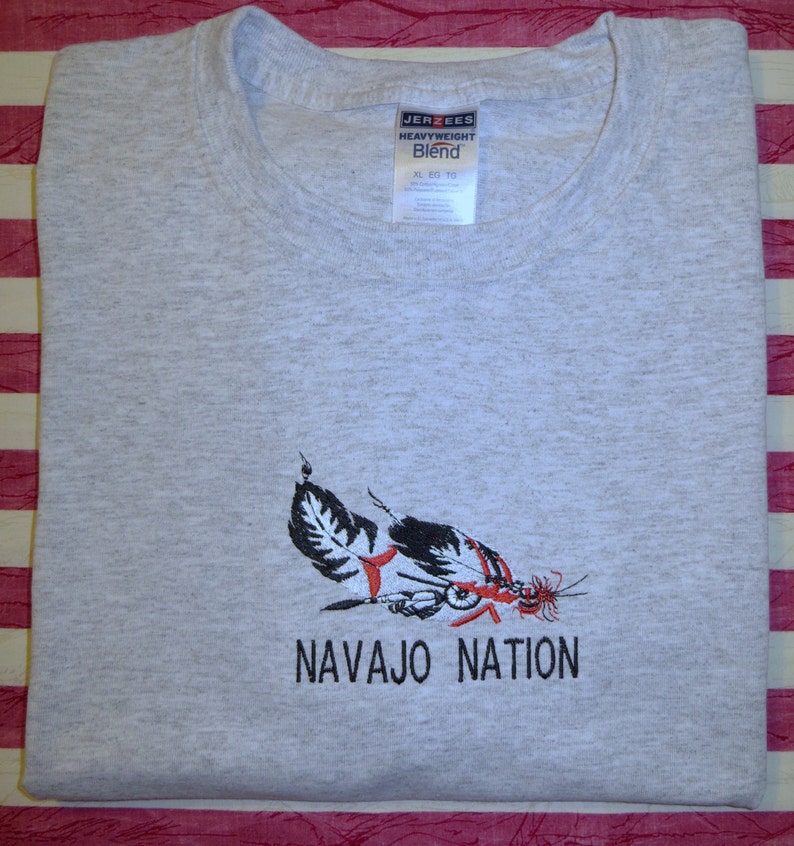 Embroidered Navajo Nation Feathers T shirt or Sweatshirt