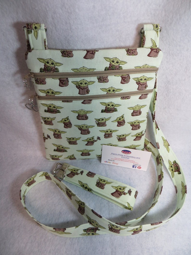 Handcrafted Baby Yoda Themed Crossbody bag Free shipping