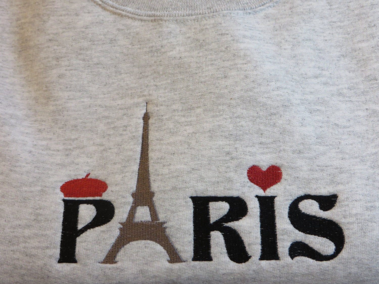 Custom NEW Embroidered Eiffel Tower France Hoodie or Sweatshirt 