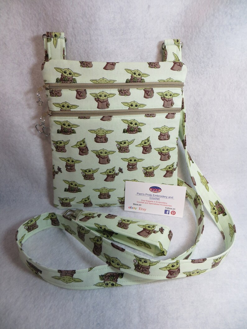 Handcrafted Baby Yoda Themed Crossbody bag Free shipping