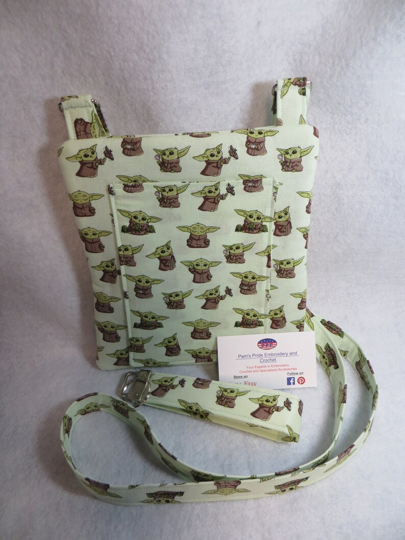 Handcrafted Baby Yoda Themed Crossbody bag Free shipping