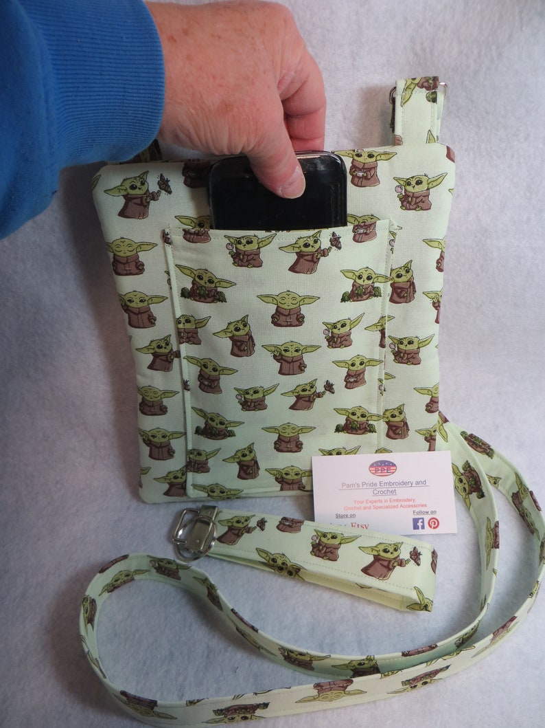 Handcrafted Baby Yoda Themed Crossbody bag Free shipping