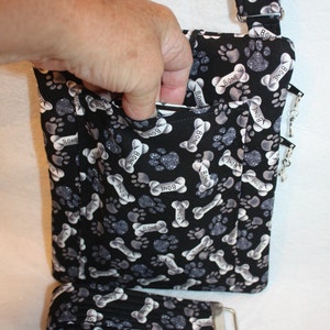 Handcrafted Crossbody Bag Dog Bones Themed Fabric with Adjustable Strap Free US Shipping image 5