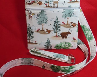 Handcrafted Crossbody bag Country animals scene   -  FREE SHIPPING