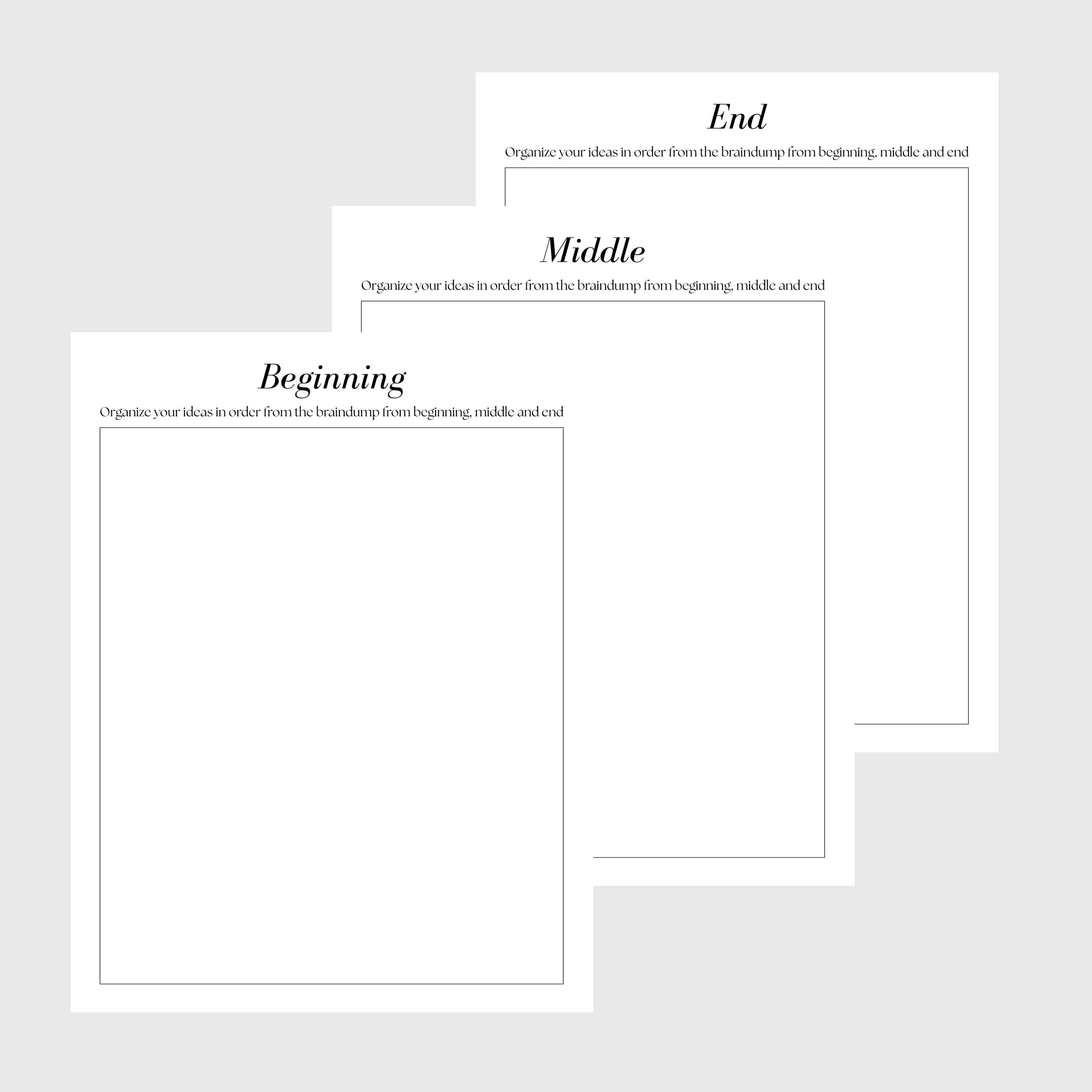 Basic Story Outline Template PDF Printable - Etsy