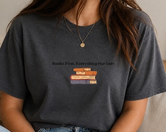 Esthetisch boek-T-shirt, cadeau voor lezer, cadeau voor boekenwurm