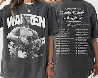 Vintage Alex Warren Comfort Colors Shirt, Vintage Music Lover Shirt, Alex Warren Tour 2026 Vintage Shirt, Finding Family On The Road Concert