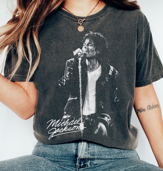 Comfort Colors® Michael Jackson Tee, Michael Jackson Bad World Tour 1987 T-Shirt, King Of Pop Unisex Fan Gift