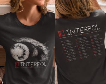 T-shirt unisexe Interpol Tour 2026, T-shirt du groupe Interpol, T-shirt rock alternatif, T-shirt de concert, Cadeau pour fan de musique, T-shirt unisexe