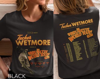T-shirt unisexe style tournée Tucker Wetmore | T-shirt graphique musique country | T-shirt style cowboy