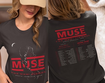 T-shirt unisexe Muse Tour 2026 - T-shirt de concert unisexe - Chemise de groupe de rock alternatif