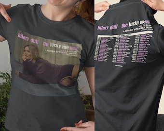 T-shirt unisexe de style vintage Hilary Duff, t-shirt icône pop de l'an 2000, chemise inspirée de Lizzie McGuire, t-shirt graphique de célébrité rétro, nostalga des années 2000