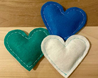 Hand-Stitched Felt Hearts – Scented Relaxation Pack (3 Count)