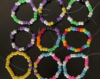 Stretchy Beaded Pride Bracelets