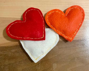Hand-Stitched Felt Hearts – Scented Relaxation Pack (3 Count)