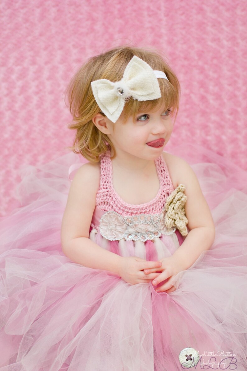 Tutu Dress Pink /& Ivory Baby Girls Tutu Dress Toddler Tutu Dress Flower Girl Tutu Dress Pageant Tutu Dress Tutu Dress
