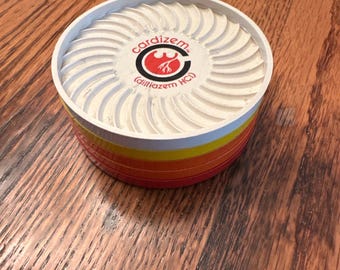 Vintage pharmaceutical advertising plastic coasters cardizem nostalgic
