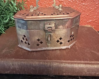 Vintage brass cricket box