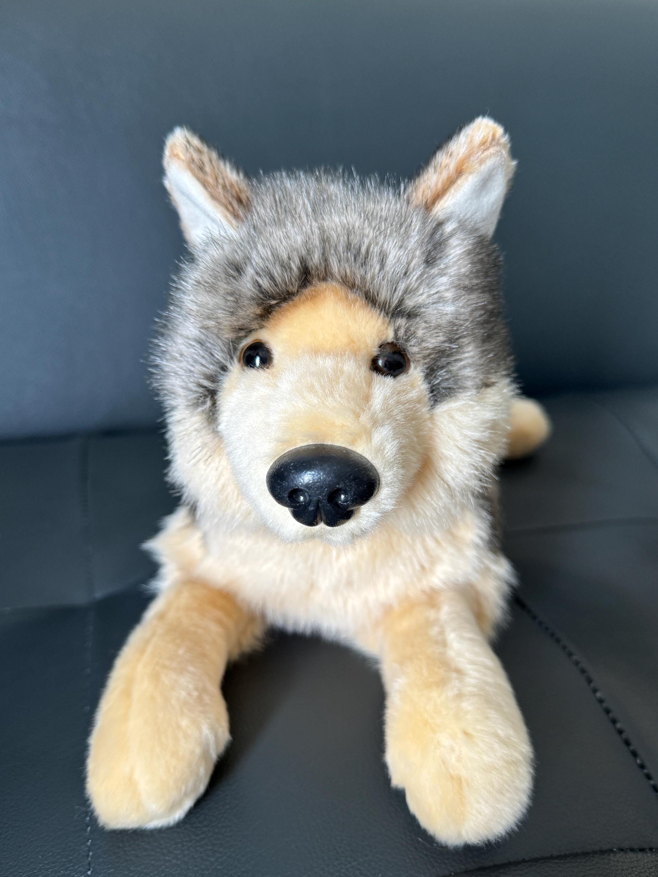 Douglas Cuddle Toy Retired Alder Dlux Wolf Realistic Plush Stuffed