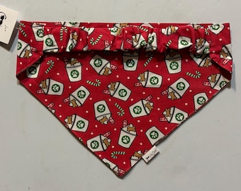 Holiday bandana Scrunchie bandana Christmas bandanas for pets  XS-XL