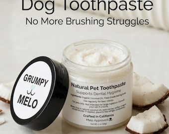 Dog Toothpaste Natural Coconut Oil, Dog Dental Care Tartar Plaque Remover, Fresh Breath Cleaner, Safe to Swallow Pet Toothpaste