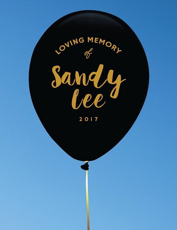 Custom Balloons for Memorial Events Etsy