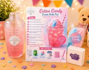 Junior Mixology Party Package Kit for 8 - Cotton Candy Cream Soda Fizz